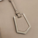 FENDI To joule Hand Bag Leather 2way Beige Silver Auth ka3800-19