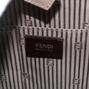 FENDI To joule Hand Bag Leather 2way Beige Silver Auth ka3800-20