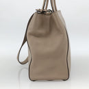 FENDI To joule Hand Bag Leather 2way Beige Silver Auth ka3800-4