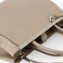 FENDI To joule Hand Bag Leather 2way Beige Silver Auth ka3800-6