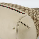 GUCCI GG Canvas Web Sherry Line Hand Bag 2way Beige Red 257349 Auth ka3801-16