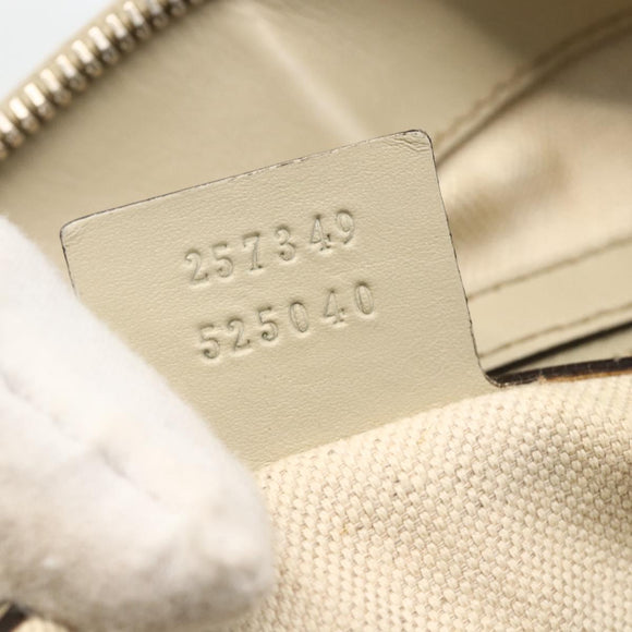 GUCCI GG Canvas Web Sherry Line Hand Bag 2way Beige Red 257349 Auth ka3801