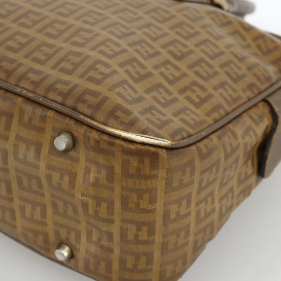 FENDI Zucchino Canvas Hand Bag Beige Auth ka3802