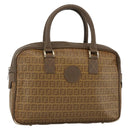 FENDI Zucchino Canvas Hand Bag Beige Auth ka3802-1