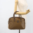 FENDI Zucchino Canvas Hand Bag Beige Auth ka3802-22