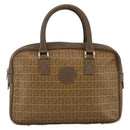 FENDI Zucchino Canvas Hand Bag Beige Auth ka3802-13