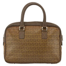 FENDI Zucchino Canvas Hand Bag Beige Auth ka3802-2