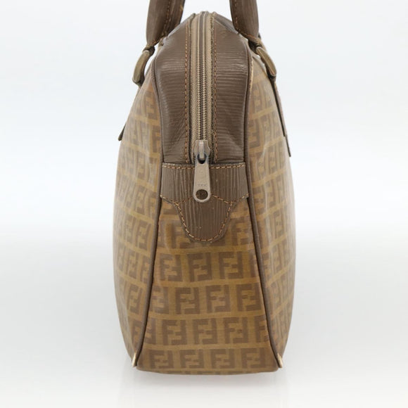 FENDI Zucchino Canvas Hand Bag Beige Auth ka3802
