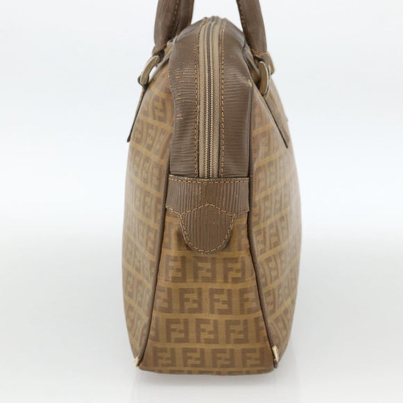 FENDI Zucchino Canvas Hand Bag Beige Auth ka3802