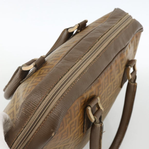 FENDI Zucchino Canvas Hand Bag Beige Auth ka3802
