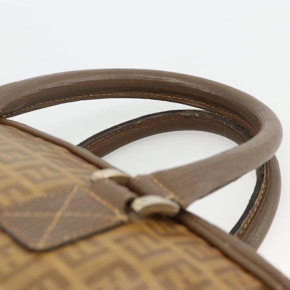 FENDI Zucchino Canvas Hand Bag Beige Auth ka3802