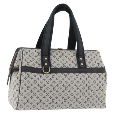 LOUIS VUITTON Monogram Mini Josephine GM Hand Bag Blue M92211 LV Auth ka3804A