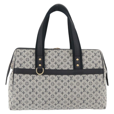 LOUIS VUITTON Monogram Mini Josephine GM Hand Bag Blue M92211 LV Auth ka3804A - 0