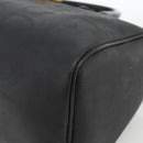 Christian Dior Trotter Canvas Hand Bag Black Gold Auth ka3805-9