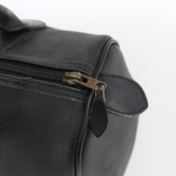 Christian Dior Trotter Canvas Hand Bag Black Gold Auth ka3805