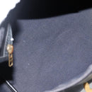 Christian Dior Trotter Canvas Hand Bag Black Gold Auth ka3805-12