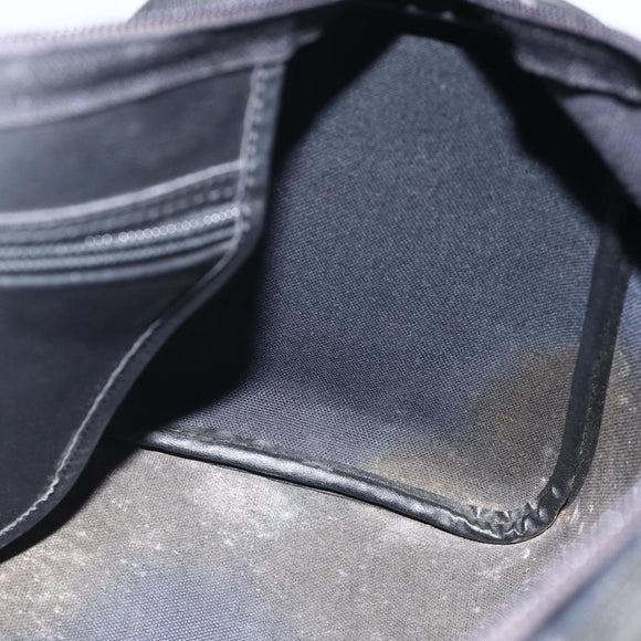 Christian Dior Trotter Canvas Hand Bag Black Gold Auth ka3805