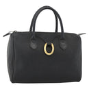 Christian Dior Trotter Canvas Hand Bag Black Gold Auth ka3805-1