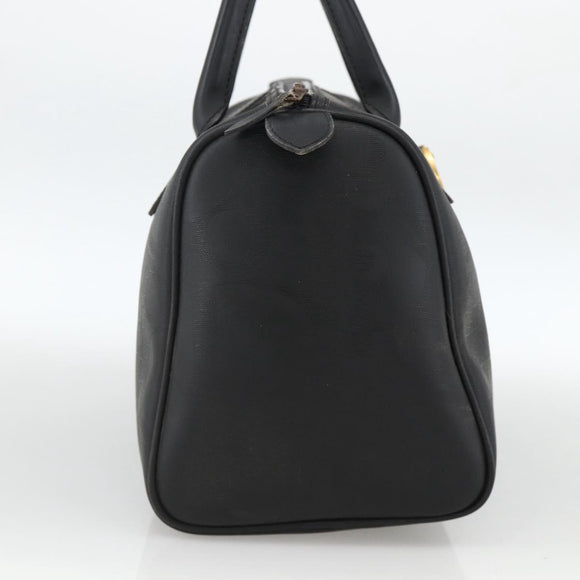 Christian Dior Trotter Canvas Hand Bag Black Gold Auth ka3805