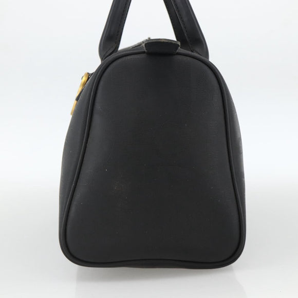 Christian Dior Trotter Canvas Hand Bag Black Gold Auth ka3805