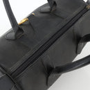 Christian Dior Trotter Canvas Hand Bag Black Gold Auth ka3805-6