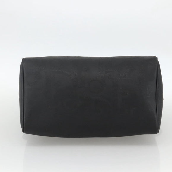 Christian Dior Trotter Canvas Hand Bag Black Gold Auth ka3805