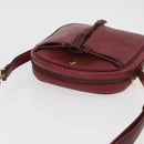 CARTIER Must Line Shoulder Bag Leather Bordeaux Gold Auth ka3812-6