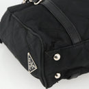 PRADA Chain Tote Bag Nylon Black Silver Auth ka3821-15