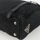 PRADA Chain Tote Bag Nylon Black Silver Auth ka3821-16