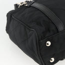 PRADA Chain Tote Bag Nylon Black Silver Auth ka3821-9