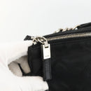 PRADA Chain Tote Bag Nylon Black Silver Auth ka3821-10
