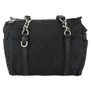 PRADA Chain Tote Bag Nylon Black Silver Auth ka3821-13