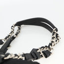 PRADA Chain Tote Bag Nylon Black Silver Auth ka3821-8