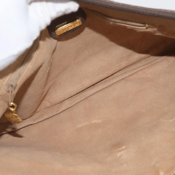 GUCCI GG Supreme Shoulder Bag PVC Beige Gold Auth ka3822