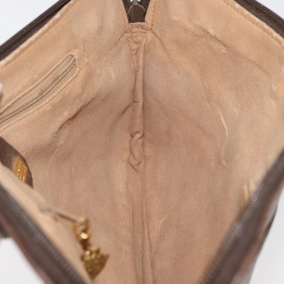 GUCCI GG Supreme Shoulder Bag PVC Beige Gold Auth ka3822