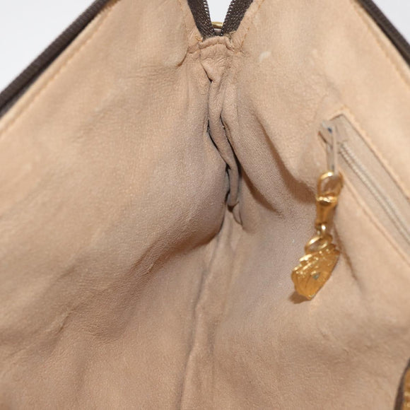 GUCCI GG Supreme Shoulder Bag PVC Beige Gold Auth ka3822