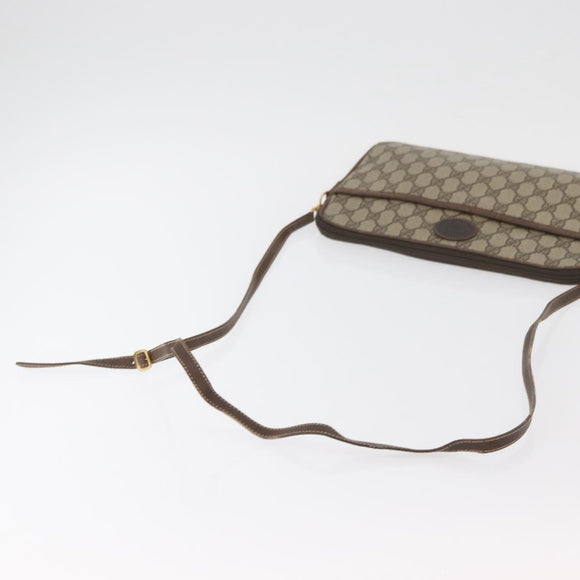GUCCI GG Supreme Shoulder Bag PVC Beige Gold Auth ka3822