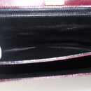 BALLY Shoulder Bag Leather Bordeaux Gold Auth ka3827A-11