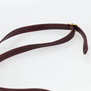 BALLY Shoulder Bag Leather Bordeaux Gold Auth ka3827A-8