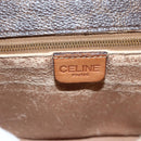 CELINE Macadam Canvas Shoulder Bag PVC Leather Brown Gold Auth ka3828-10
