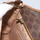 CELINE Macadam Canvas Shoulder Bag PVC Leather Brown Gold Auth ka3828-23