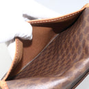 CELINE Macadam Canvas Shoulder Bag PVC Leather Brown Gold Auth ka3828-25