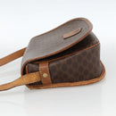 CELINE Macadam Canvas Shoulder Bag PVC Leather Brown Gold Auth ka3828-3