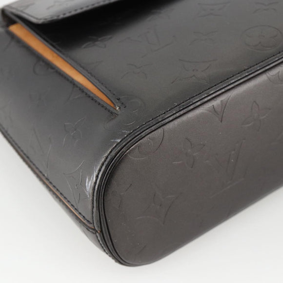 LOUIS VUITTON Monogram Mat Alston Shoulder Bag Black M92810 LV Auth ka3833A
