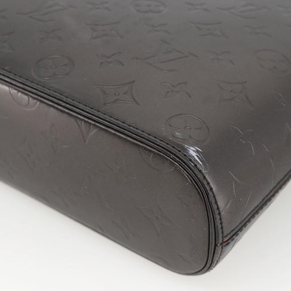 LOUIS VUITTON Monogram Mat Alston Shoulder Bag Black M92810 LV Auth ka3833A