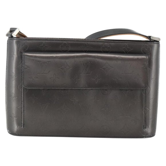 LOUIS VUITTON Monogram Mat Alston Shoulder Bag Black M92810 LV Auth ka3833A