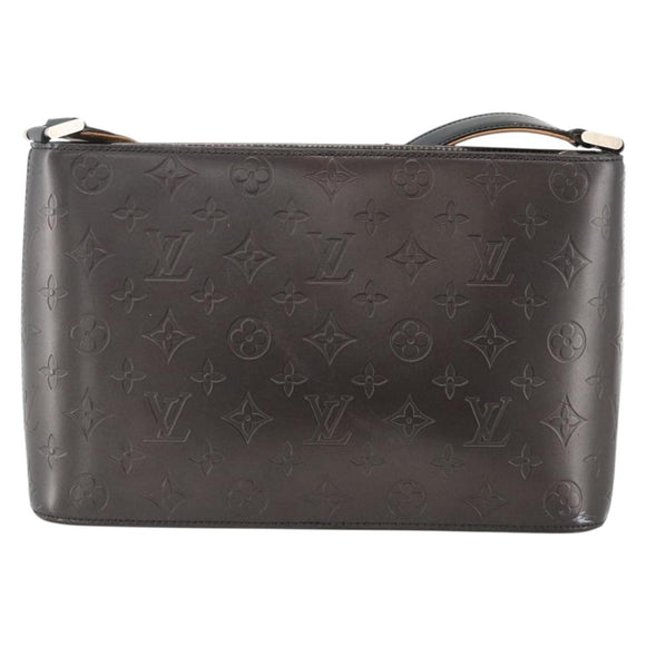 LOUIS VUITTON Monogram Mat Alston Shoulder Bag Black M92810 LV Auth ka3833A