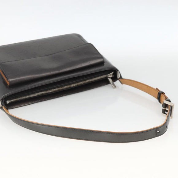 LOUIS VUITTON Monogram Mat Alston Shoulder Bag Black M92810 LV Auth ka3833A