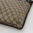 GUCCI GG Supreme Shoulder Bag PVC Beige Silver 92560 Auth ka3837-9