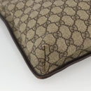 GUCCI GG Supreme Shoulder Bag PVC Beige Silver 92560 Auth ka3837-14